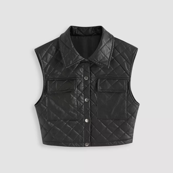 Cider Jackets & Blazers - Faux Leather Vest